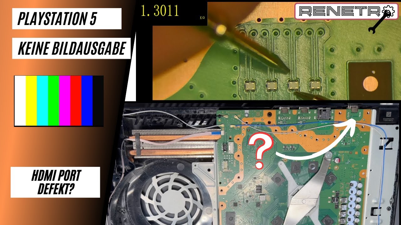 Sony PlayStation 5 repair | Kein Bild - HDMI Transmitter oder Port defekt? reparieren wir! | RENETRO