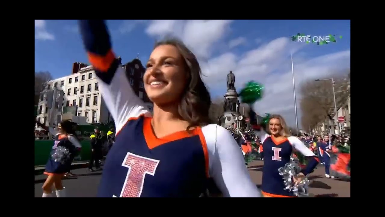 Marching Illini at 2026 Dublin St. Patrick's Day Parade (courtesy by RTE ONE)