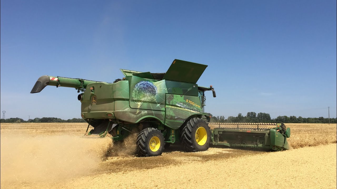 Démonstration John Deere S700 séries / Flex drapper 730FD / Sarl Giacomel