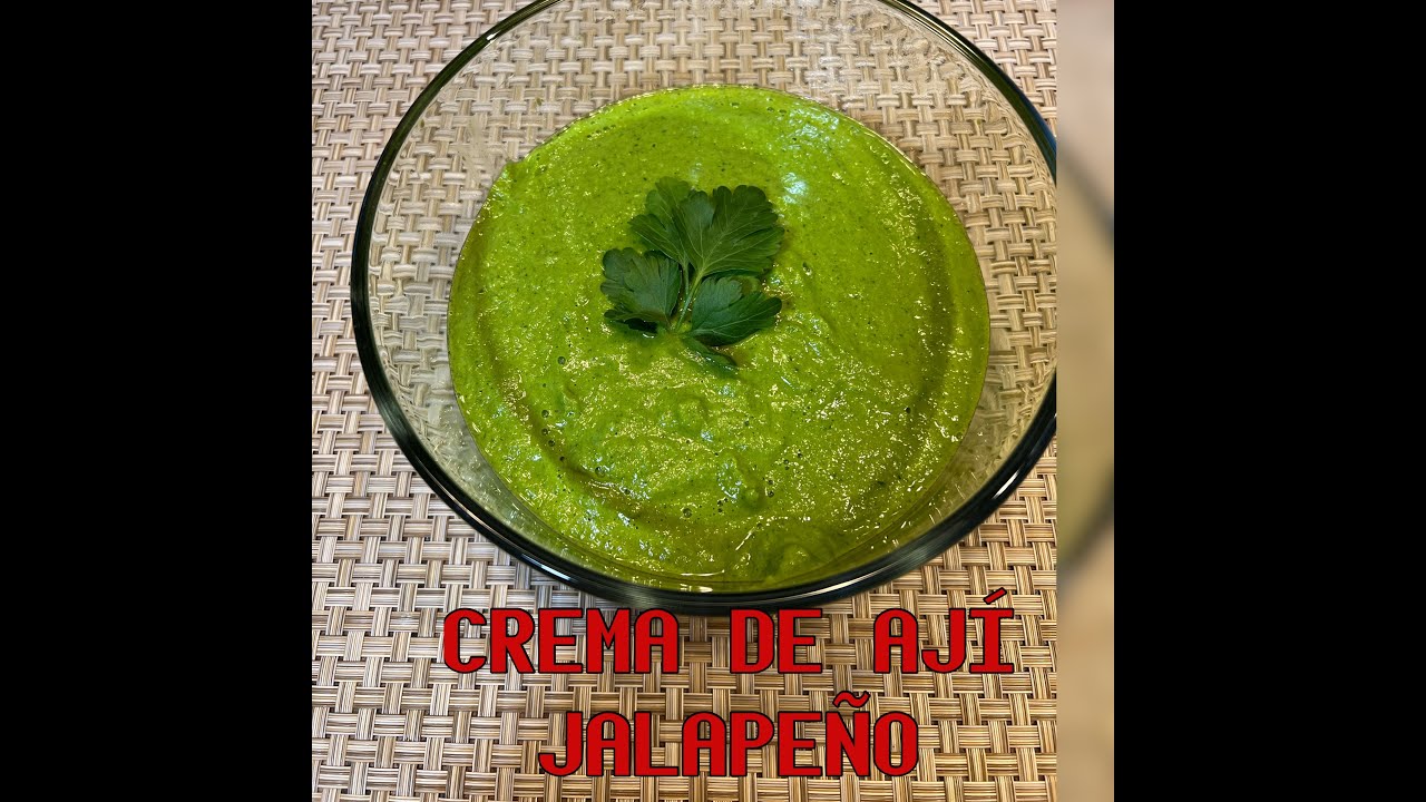 Crema de aji Jalapeño 🌶 y perejil👌🏽