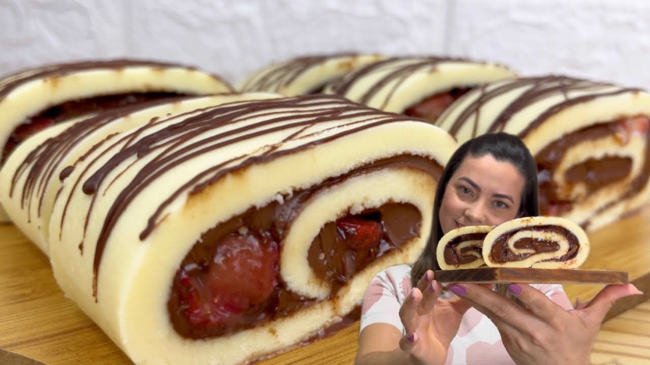 NÃO VAI AO FOGO 🔥 ROCAMBOLE DE NINHO COM NUTELLA SUPER FÁCIL