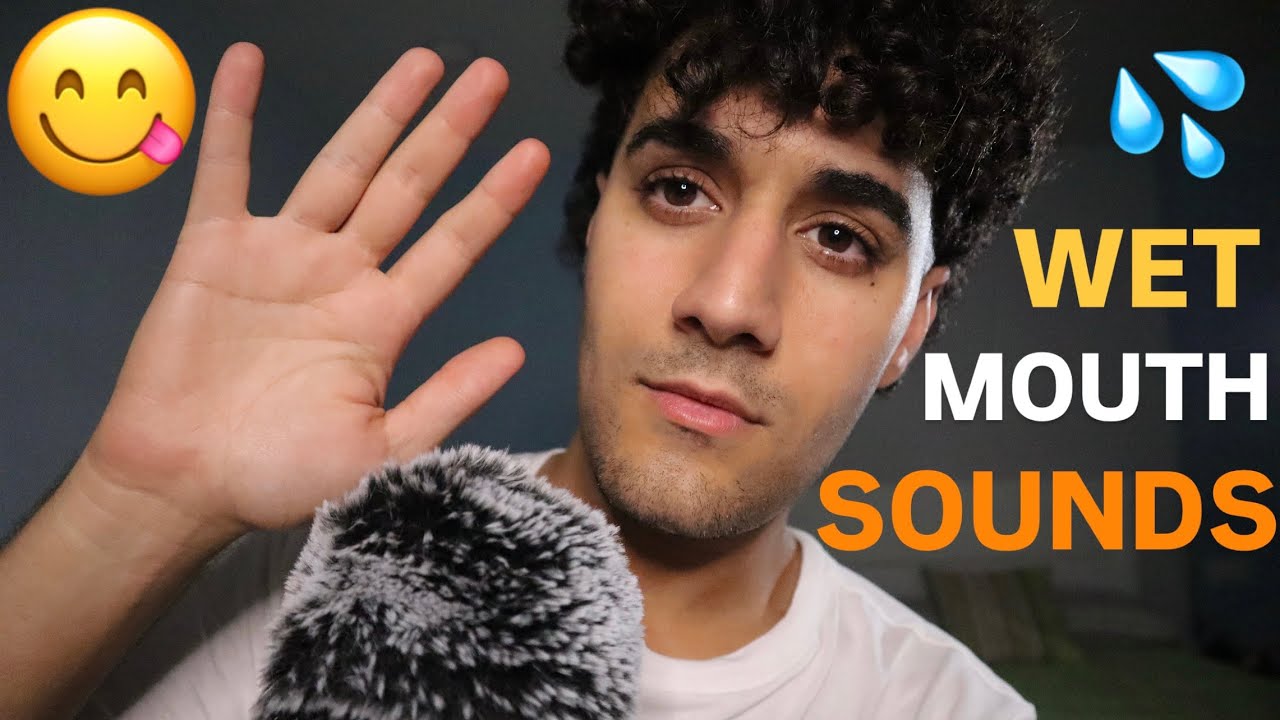 ASMR wet mouth sounds  + visual hands movement