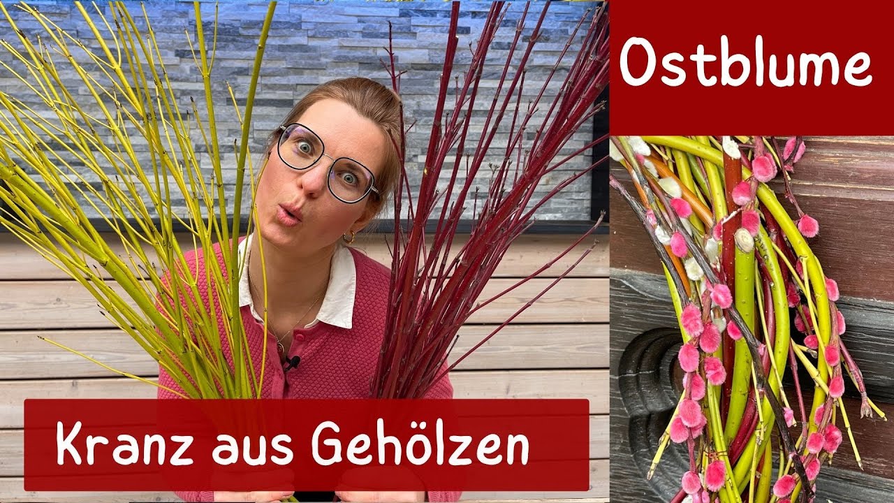 Naturkranz aus Gehölzen - Türkranz selber machen - Osterdeko
