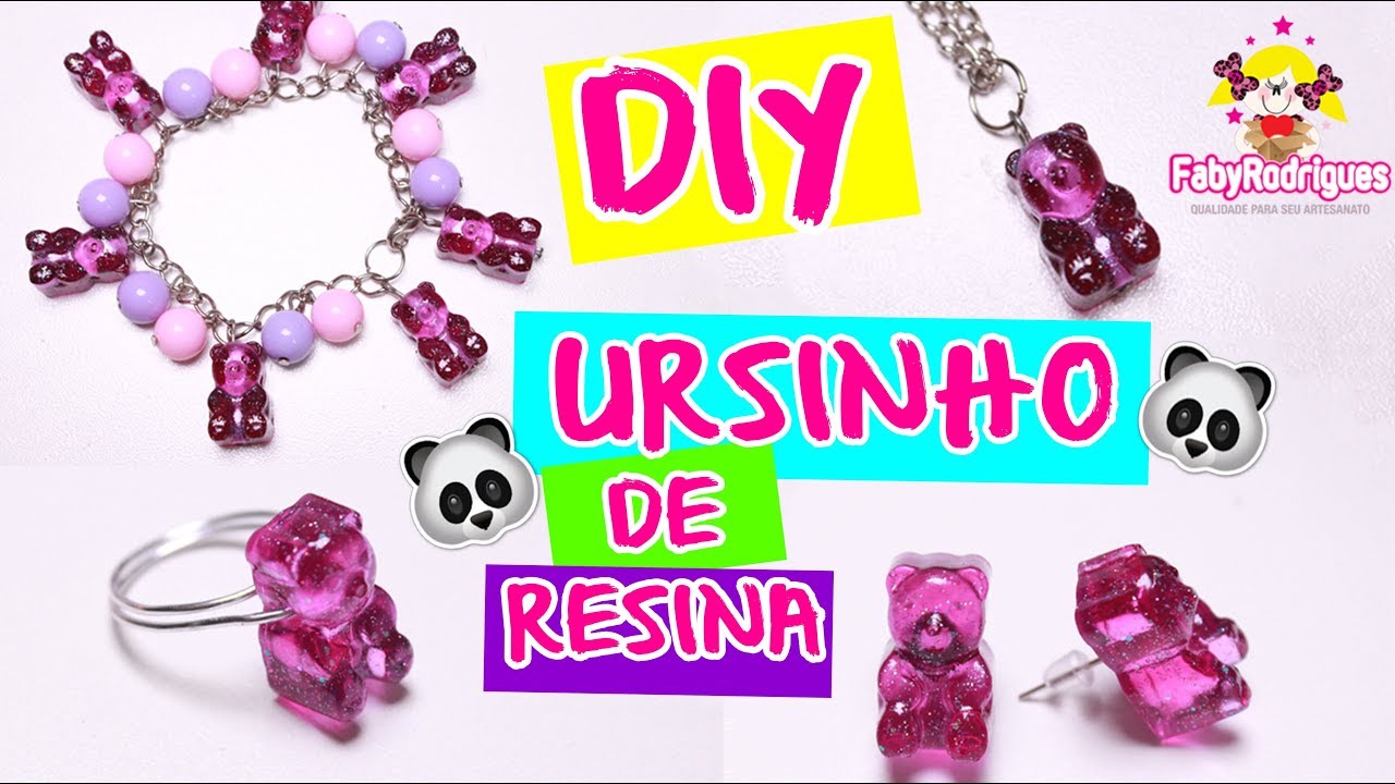 DIY - URSINHO 🐼 DE RESINA + RECEBIDOS Faby Rodrigues JUNHO - por Prih Gomes