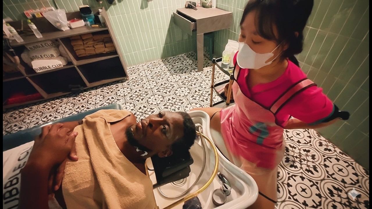 🛁 ASMR Korean-Style Turkish Bath &ndash; Scalp Massage, Shave, Bubble Wash + 9 More Steps &ndash; Vietnam 🇻🇳