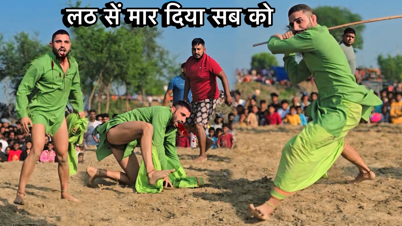 लठ सें मार दिया सब को | fakeer baba pahalvan ki new kushti dangal 2025 |