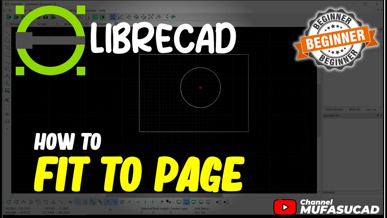 LibreCAD How To Fit To Page