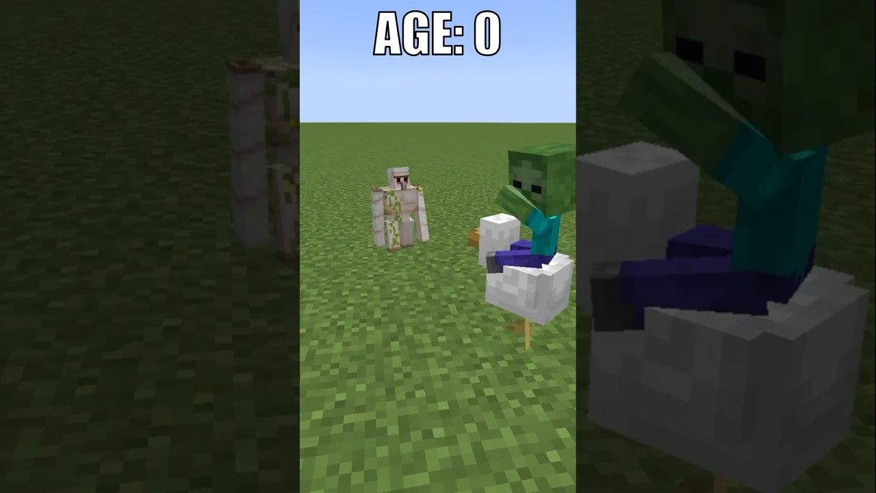 ALL ZOMBIES vs ALL IRON GOLEMS AT ALL AGES in Minecraft