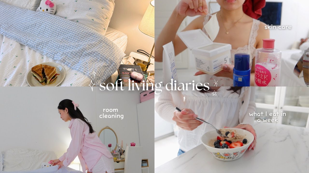 What I eat in a week 🍨 home cooking, room cleaning, shopping, self care & productivity routines