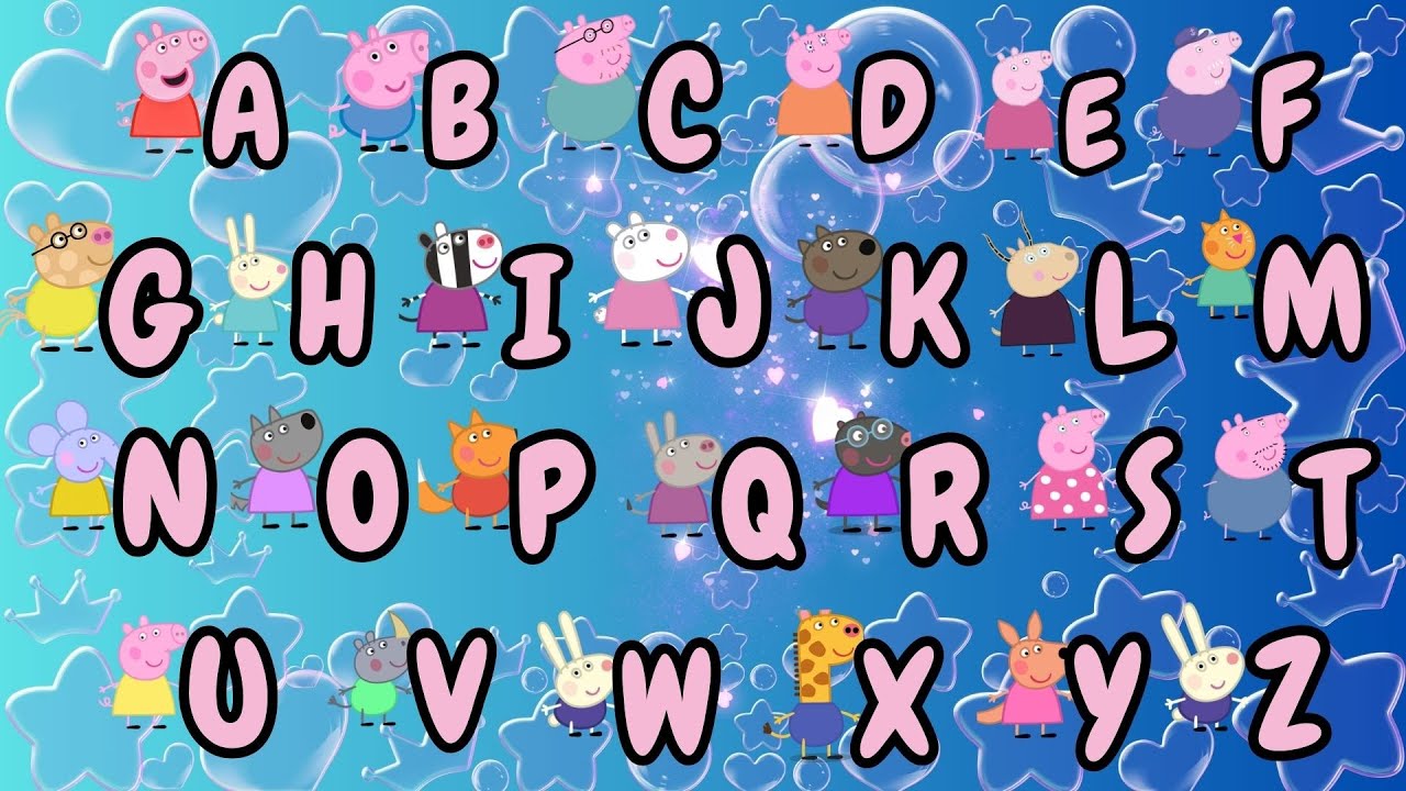 Сборник песенок про алфавит и фонетику про Свинку Пеппу | Изучаем алфавит со Свинкой Пеппой | Вес...