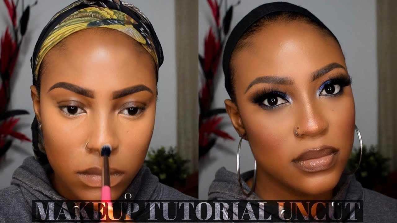 STEP BY STEP DETAILED MAKEUP TUTORIAL FOR BEGINNERS + EYESHADOW TUTORIAL #woc #darkskin #brownskin