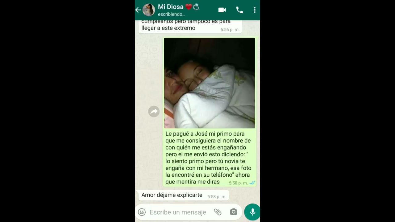 me duele que confíe en ti  (conversación de Whatsapp)