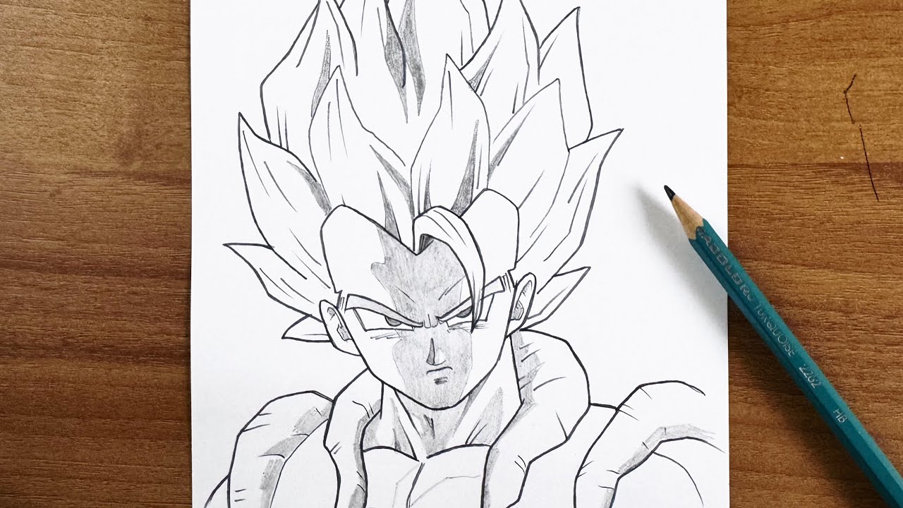 Como Dibujar a Gogeta SSJ  (Fácil) Para Principiantes - Paso a Paso | Dragon Ball Z