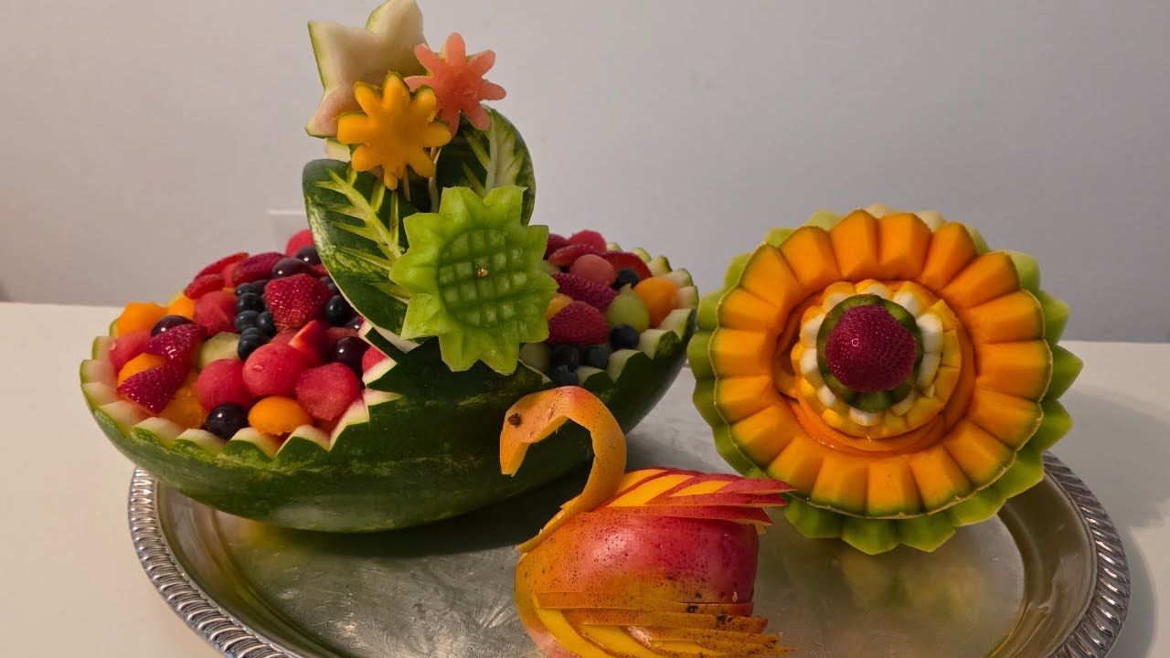 Fruit Platter Ideas #16- How to make a Watermelon Basket
