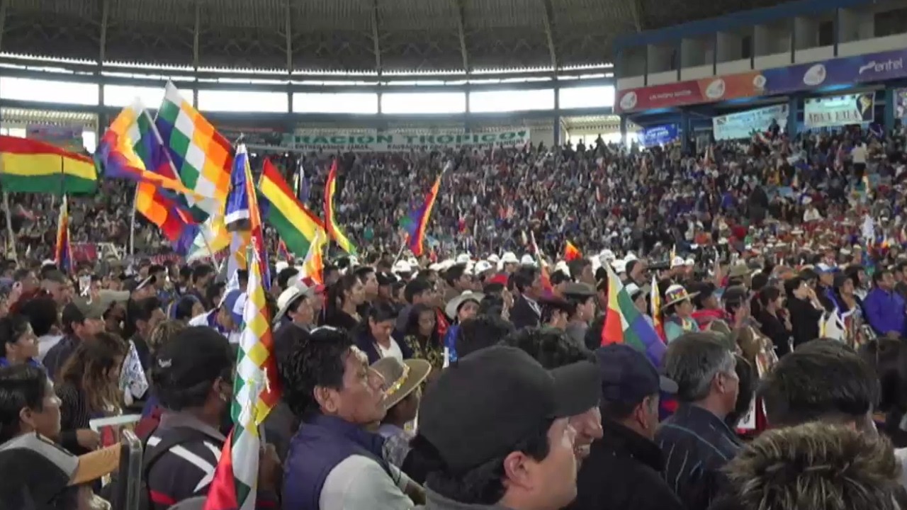 Concentración por el día del Estado Plurinacional de Bolivia Evo Morales Ayma