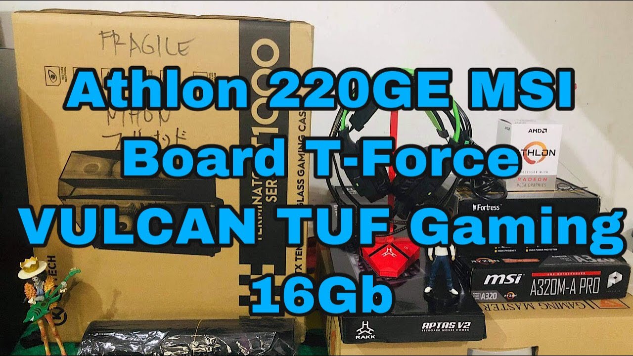 AMD Athlon 220GE with RADEON VEGA Graphics MSI A320M-PRO T-Force VULCAN TUF Gaming 16Gb