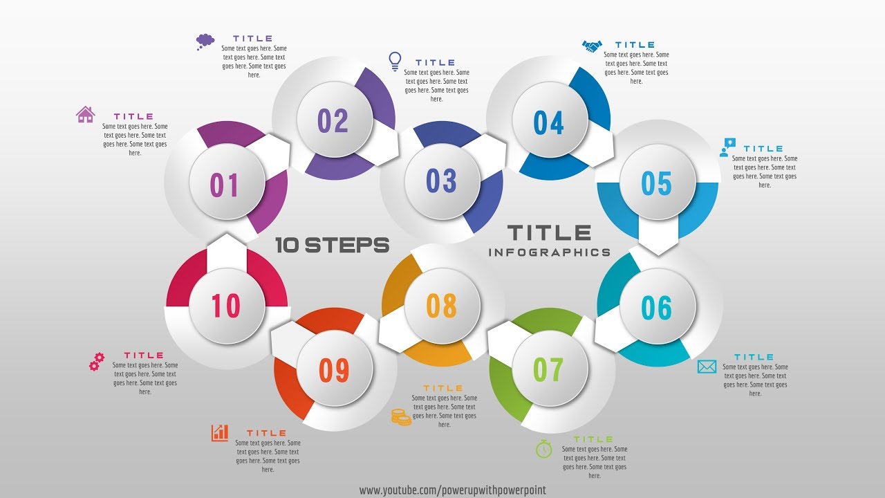 2.Create 10 Step CIRCULAR Infographic|Powerpoint Infographics|Graphic Design|Free Template