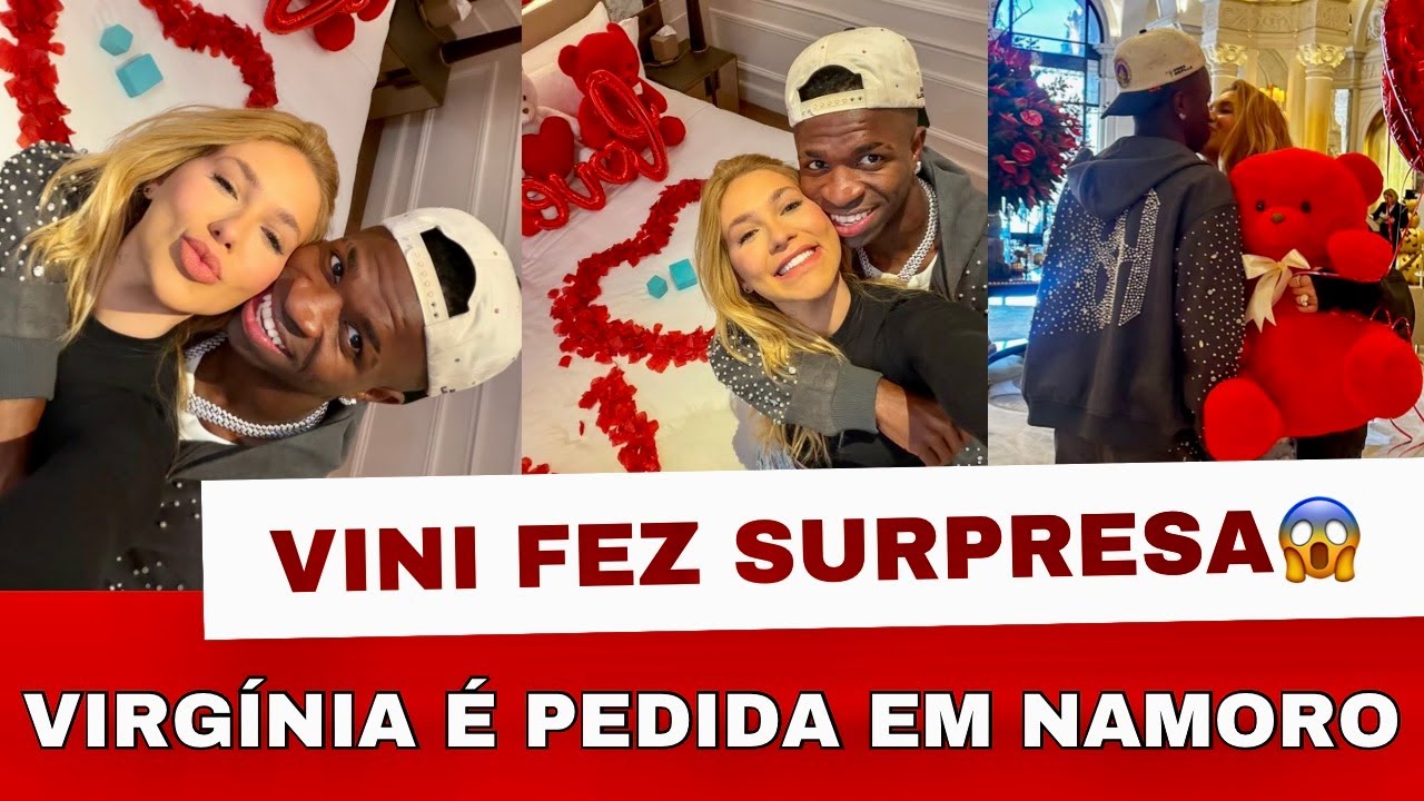 VINI JR. PEDE VIRG&Iacute;NIA FONSECA EM NAMORO EM MADRID😱😍