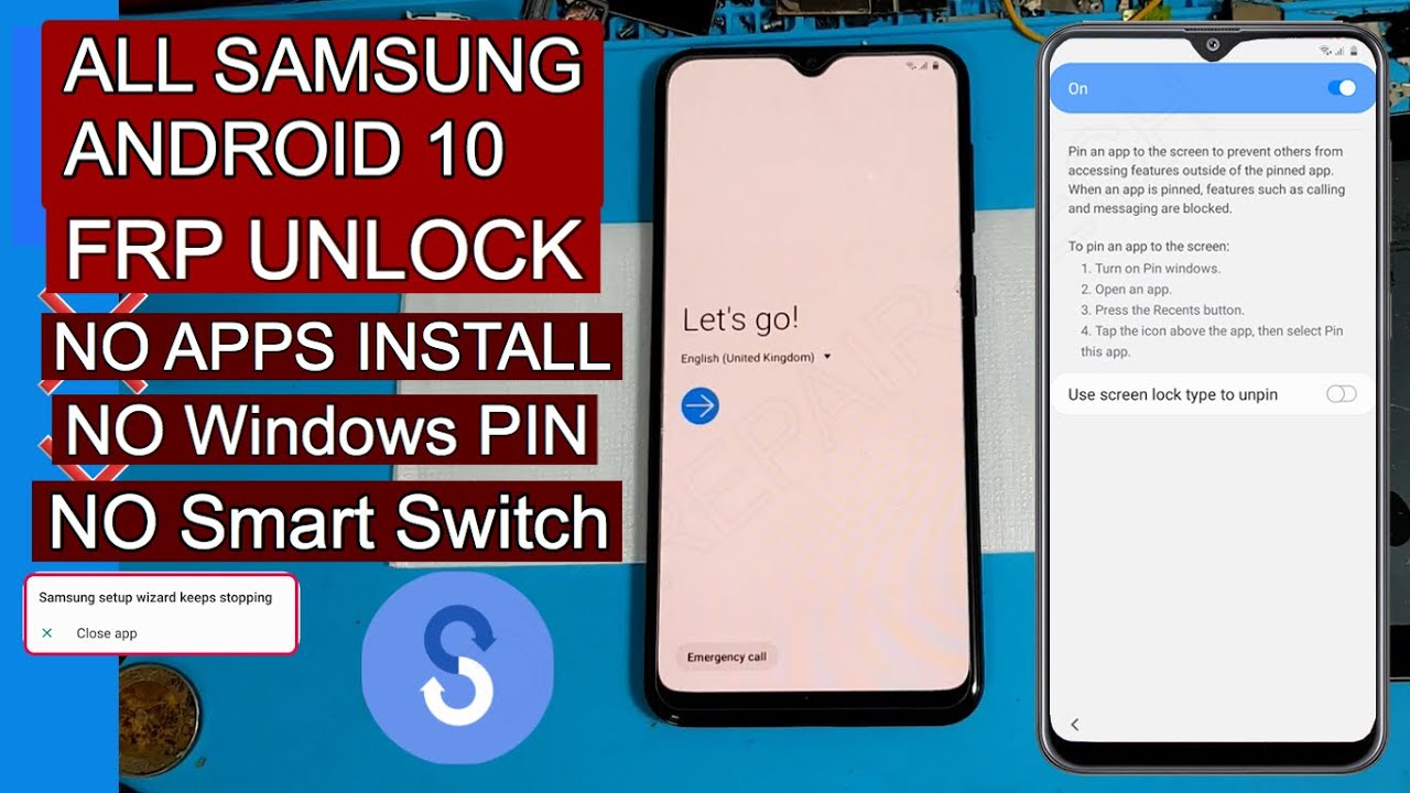 ALL Samsung Android 10 FRP/Google Account Lock Bypass APP NOT INSTALL/NO Smart Switch - September 20