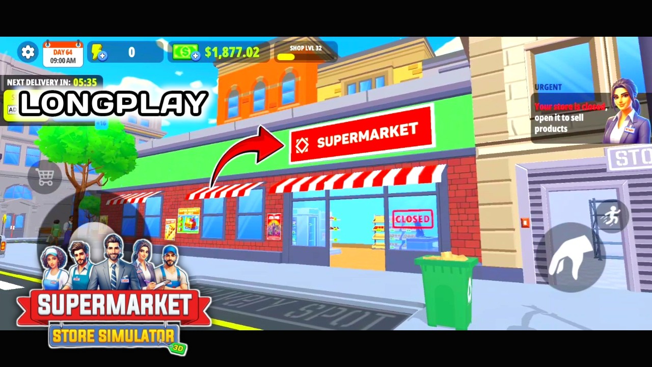 Supermarket Store 3D Simulator - [LONGPLAY] gameplay with (no commentary)