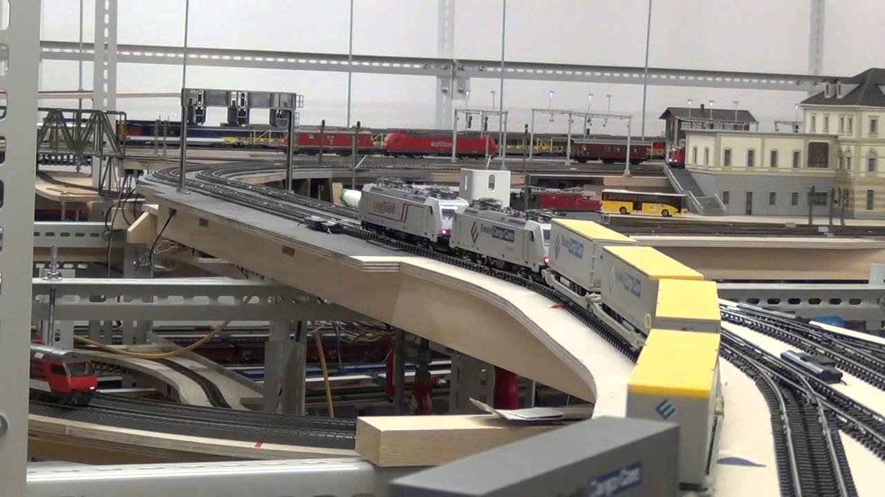 Bahnhof Visp und Einfahrt Brig der SBB Teil 1