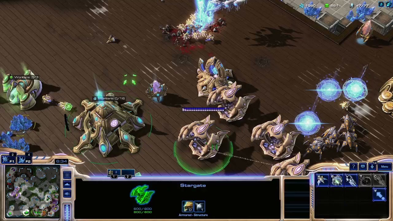 Protoss 1v4 - Void Rays, Carriers, Zealots and Dark Templars