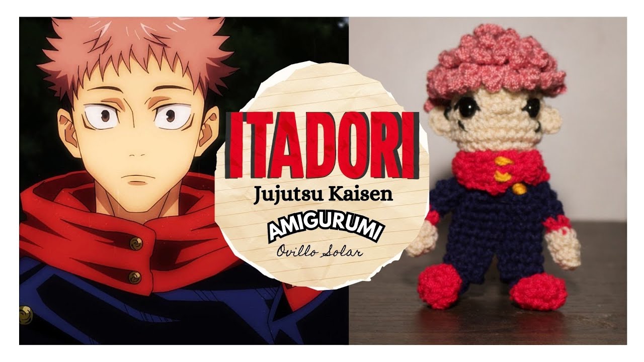 Cómo TEJER a Yuji ITADORI en CROCHET | Amigurumi paso a paso | OVILLO SOLAR  🧶☀️