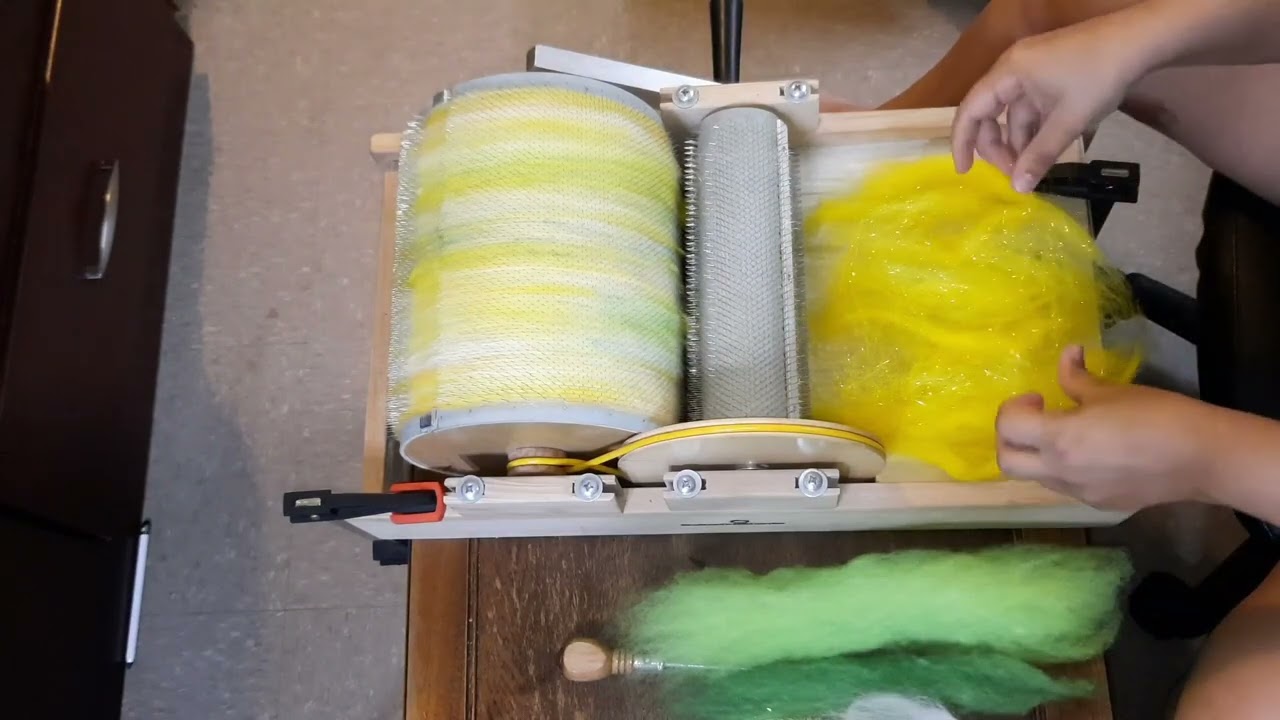 Drum Carder Rolags: Making sunshine