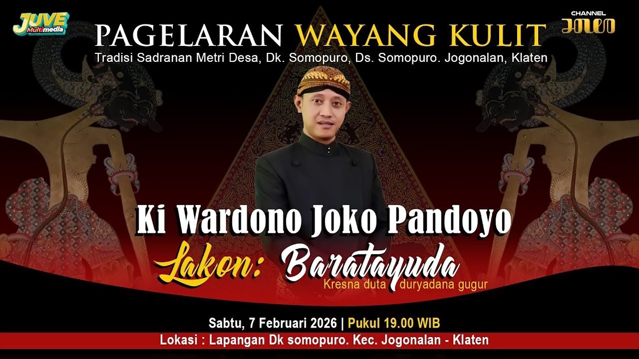 🔴 LIVE STREAMING WAYANG KULIT KI WARDONO JOKO PANDOYO - SERIAL BARATAYUDA - 7 FEB 2026