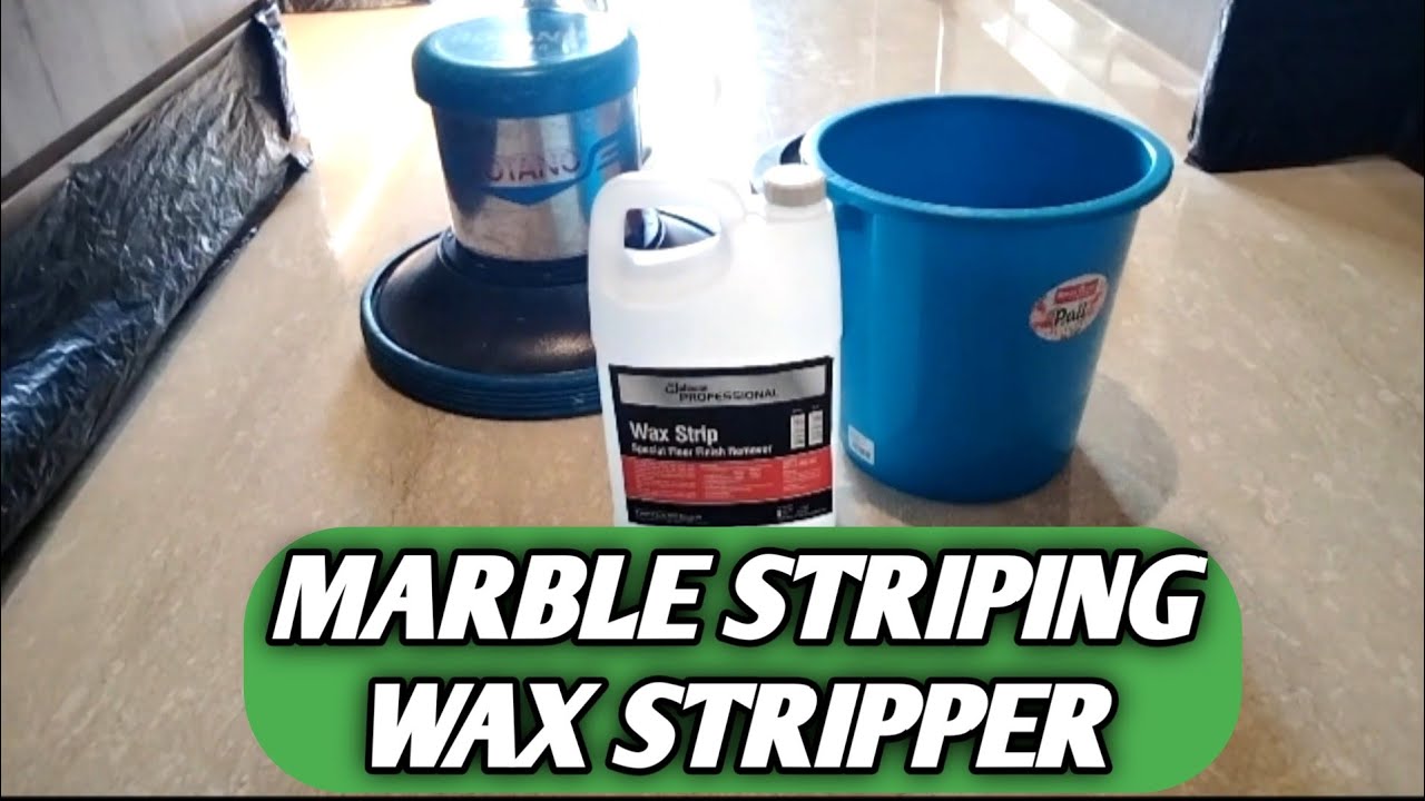 MARBLE STRIPING WITH WAX STRIPPER 🛑 PENGANGKATAN LAPISAN LAMA PADA PERMUKAAN LANTAI MARMER