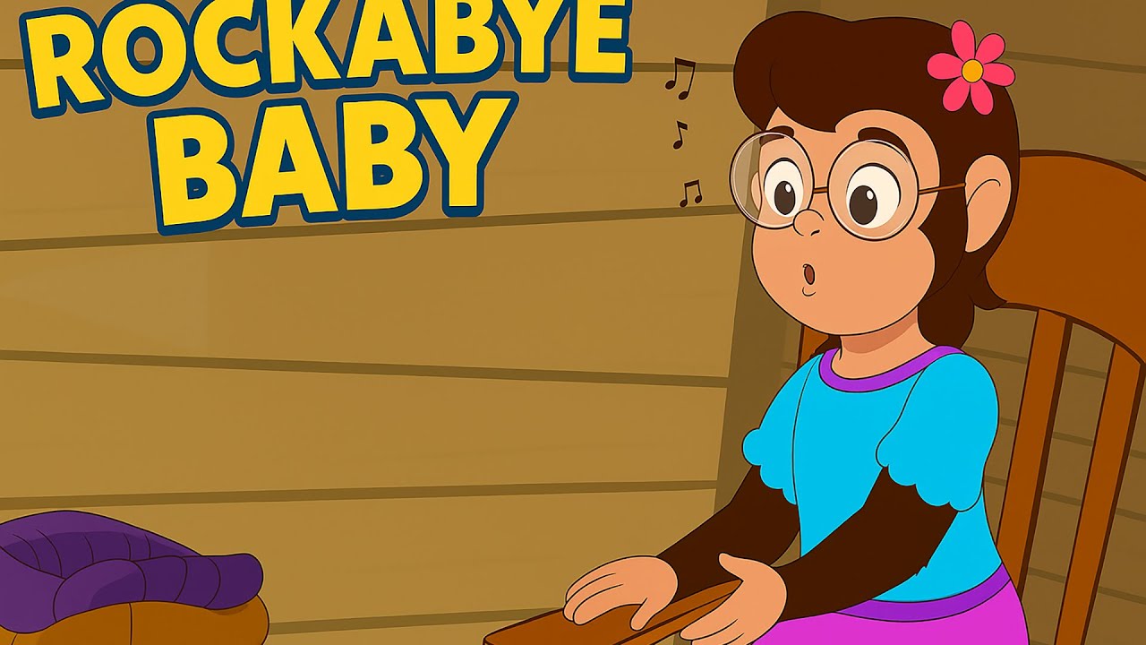 Rock-a-Bye Baby | Soothing Lullaby for Babies | Animated Nursery Rhyme