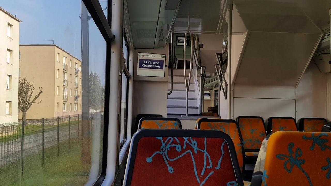 (RER A) voyage à bord d'un MI09 UZAR de Boissy-St-Léger à Nogent-sur-Marne direction Cergy (RATP)