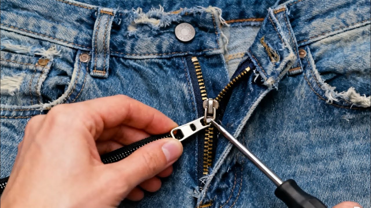 Como Trocar ziper de calça jeans 