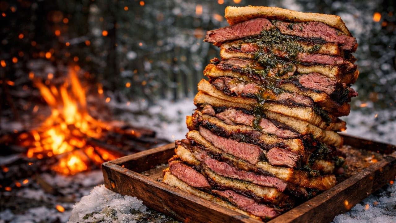 This Quadruple Steak Toast Will Blow Your Mind 🥩🔥