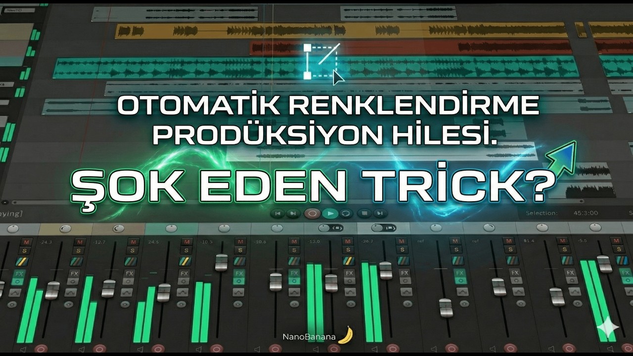 REAPER'de EFSANE Prodüksiyon Hilesi! 🔥 Dinamik Kanal Renklendirme ile Mix Hızını 2X Artır!