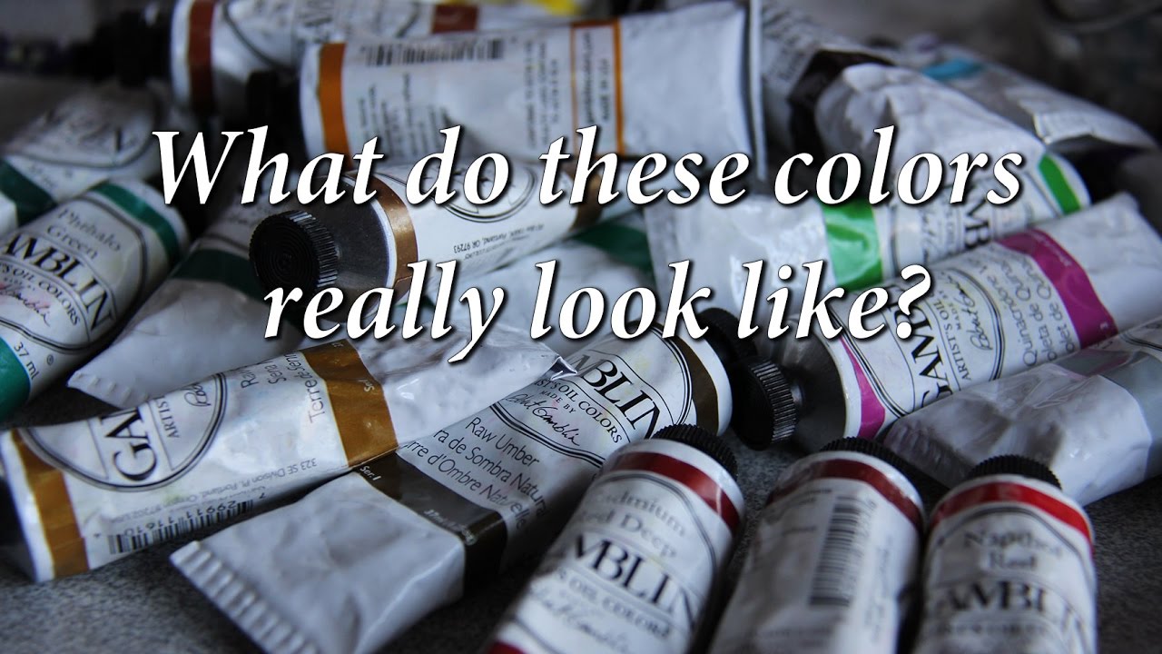 Paint Swatches from the Tubes || Oil Paint