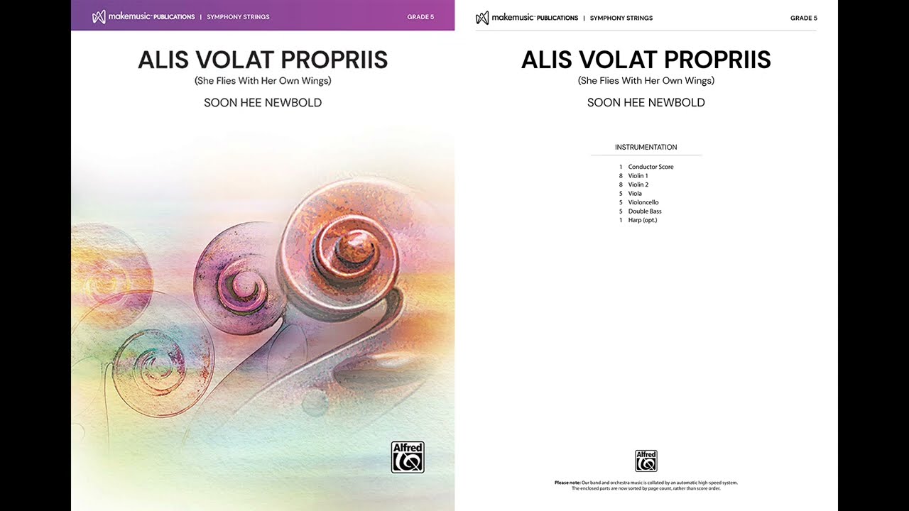 Alis Volat Propriis, by Soon Hee Newbold – Score & Sound