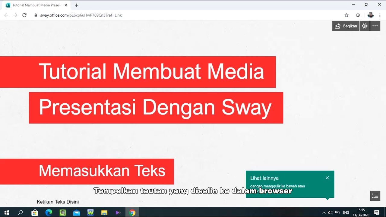 MEDIA PRESENTASI PEMBELAJARAN MENGGUNAKAN OFFICE 365 SWAY