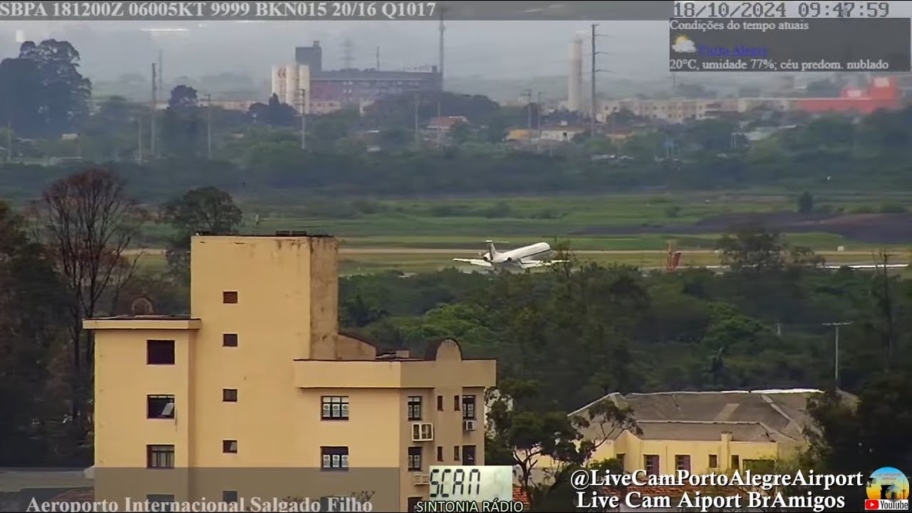 1º Pouso de estreia da pista pós enchente no Aeroporto Salgado Filho em Porto Alegre 18/10/2024