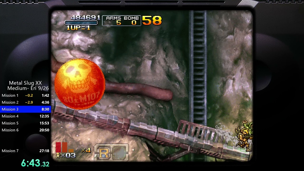 Metal Slug XX Casual Speedrun- Eri Medium in 22:20 [WR]