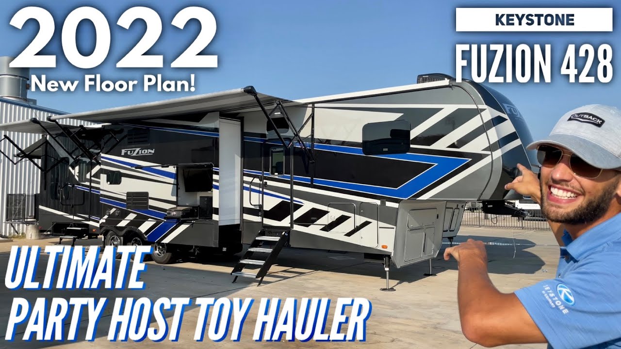 New 2022 Floor Plan! Ultimate Party Host Toy Hauler | 2022 Keystone Fuzion 428