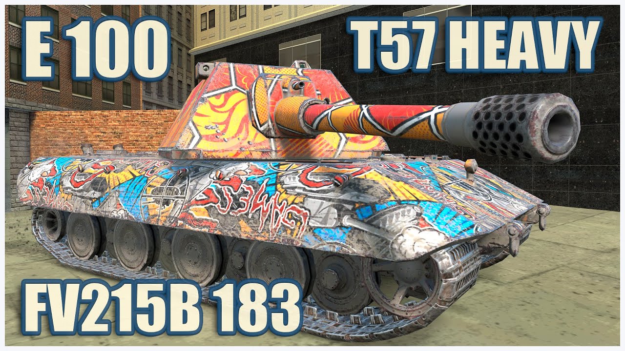 E 100, T57 Heavy & FV215b (183) • WoT Blitz Gameplay