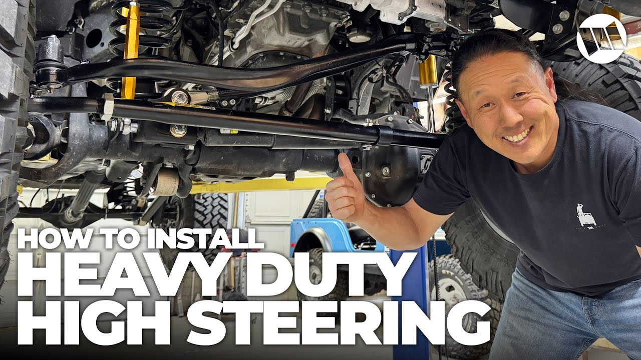HIGH STEER Iron Knuckles Installation with Heavy Duty Tie Rod and Drag Link Made by ROCK JOCK