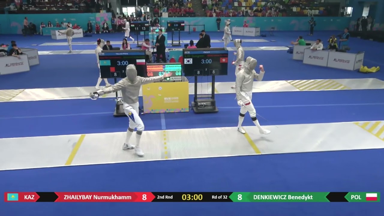 Wuxi Worlds 2025 JMS - L32 - Nurmukhamm Zhailybay KAZ v Benedykt Denkiewicz POL