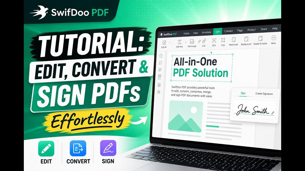 SwifDoo PDF Tutorial: Edit, Convert & Sign PDFs Effortlessly