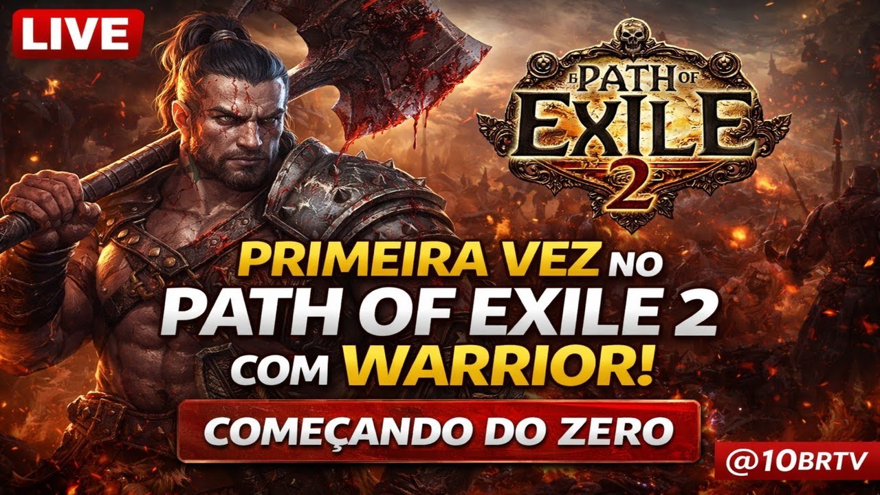 PATH OF EXILE 2 LIVE 🔥 PRIMEIRA VEZ JOGANDO – ISSO ESTÁ INSANO! #PathOfExile2 #PoE2 #LIVE