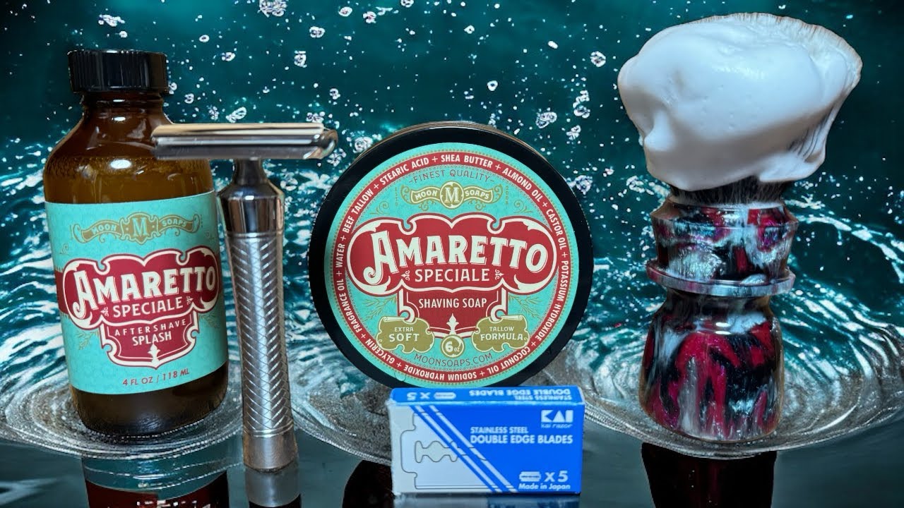 Amaretto Speciale by Moon Soaps SOTD & Review ~ Giveaway ~ Shaving with the Velocity One by Tedalus