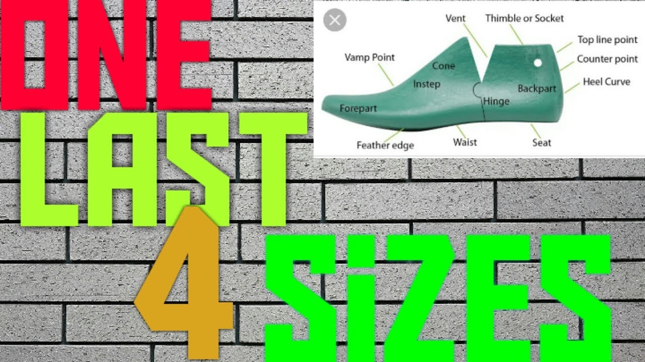 How to manipulate plastic lasts sizes 43 & 45 to make sizes 40,41,42 & 44, 