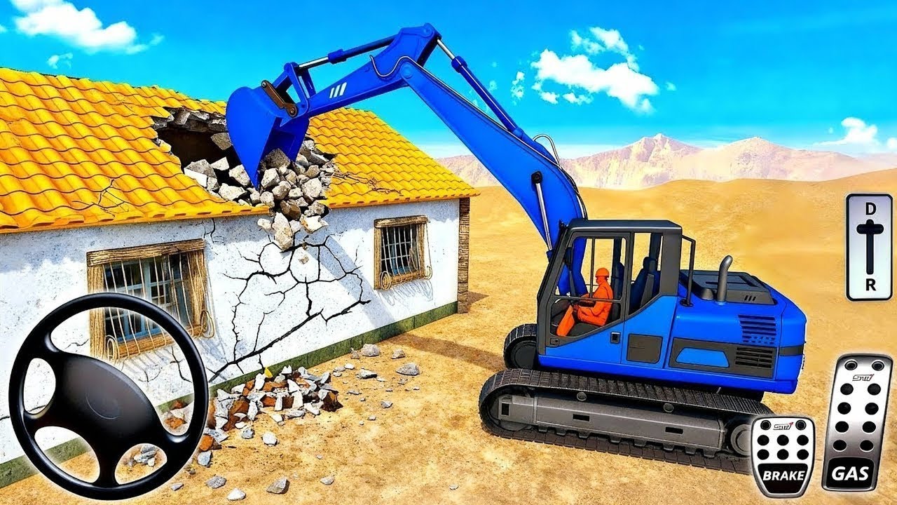 🚨New City Road Construction Simulator 3D - Construction Games - JCB Game - Android GamePlay 