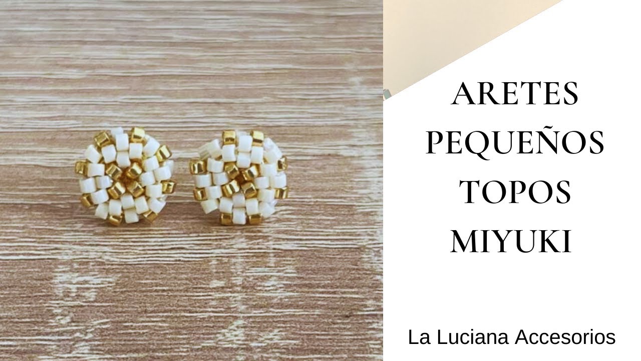 Aretes peque&ntilde;os/topos miyuki/mini topos en miyuki